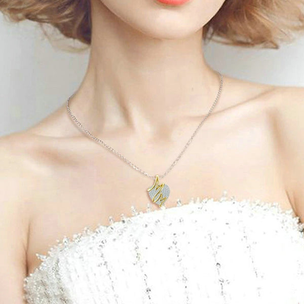Necklace: Sterling Silver To Mother's Love Gold MoM Necklace
