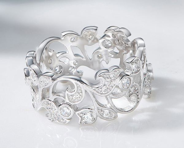 Ring: Sterling Silver Secret Garden Geometric Ring