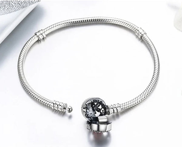 Sterling Silver Poetic Daisy Cherry Blossom Bracelet