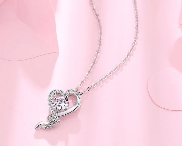 Necklace: Sterling Silver Heart Celtics Knot Pendant Necklace