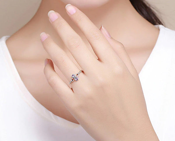Ring: Sterling Silver Infinity with Heart Ring