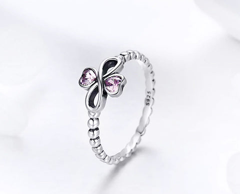 Ring: Sterling Silver Infinity with Heart Ring