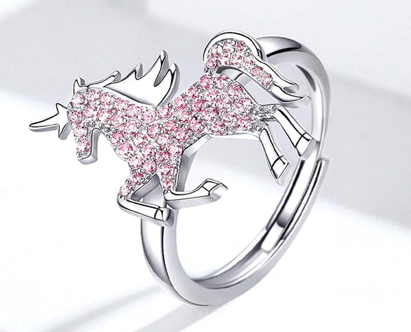 Ring: Sterling Silver Unicorn Moon Horse