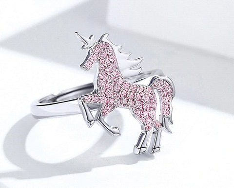 Ring: Sterling Silver Unicorn Moon Horse