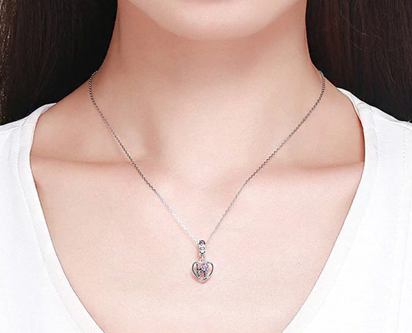 CHARMDANT: Sterling Silver Valentine Love Heart Charm / Pendant