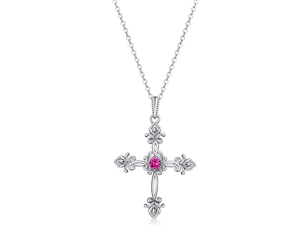 Necklace: Sterling Silver Vintage Cross Pendant