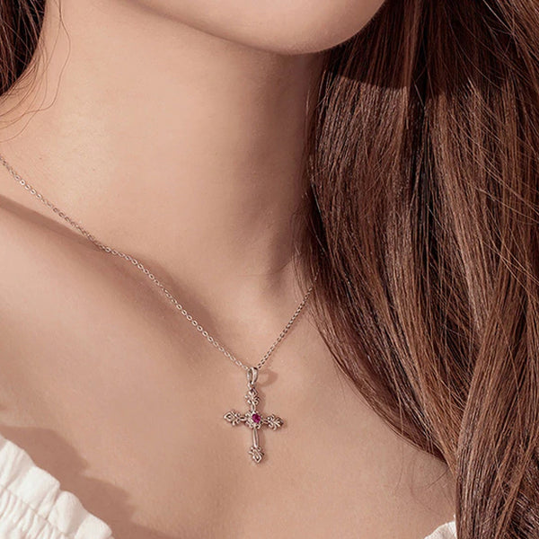 Necklace: Sterling Silver Vintage Cross Pendant