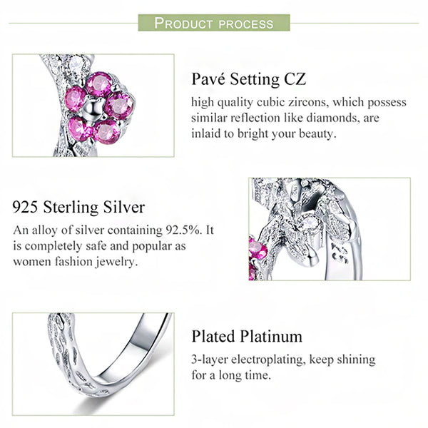 Ring: Sterling Silver Winter Blooming Plum Flower