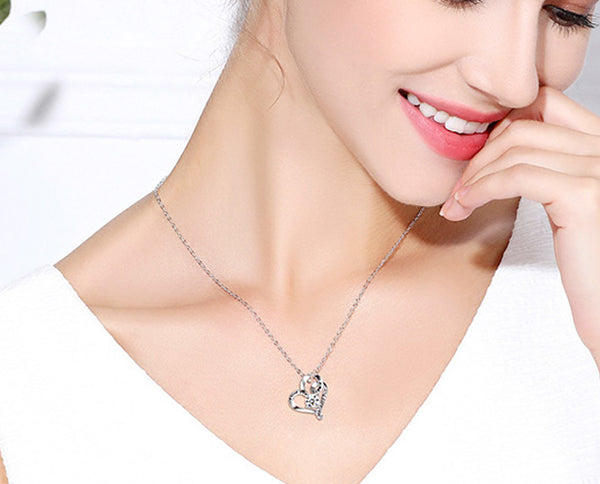 Necklace: Sterling Silver I Love You for Alway And Forever Heart Necklace