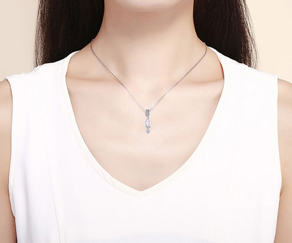 CHARMDANT: Sterling Silver Enamel Romantic Balloon Charm / Pendant