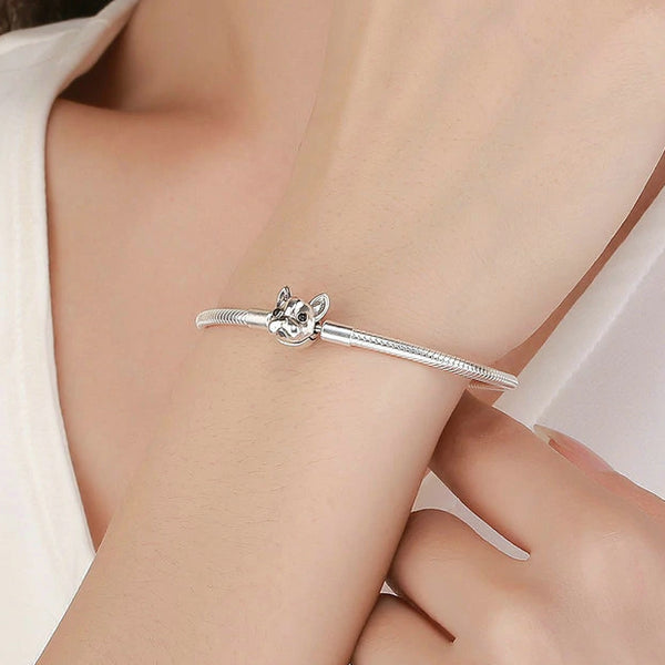 Sterling Silver dog Charm Bracelet