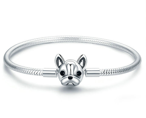Sterling Silver dog Charm Bracelet
