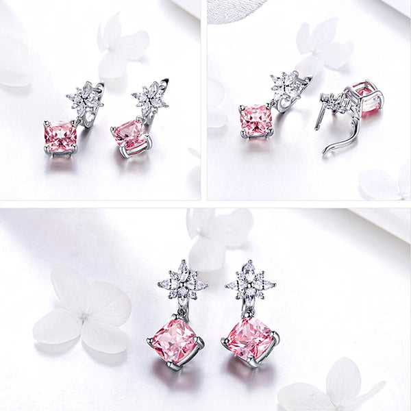 Earring: Sterling Silver Cube Star Earrings