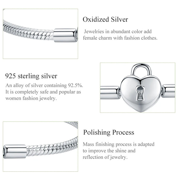 Sterling Silver Bracelet Charm Bangle