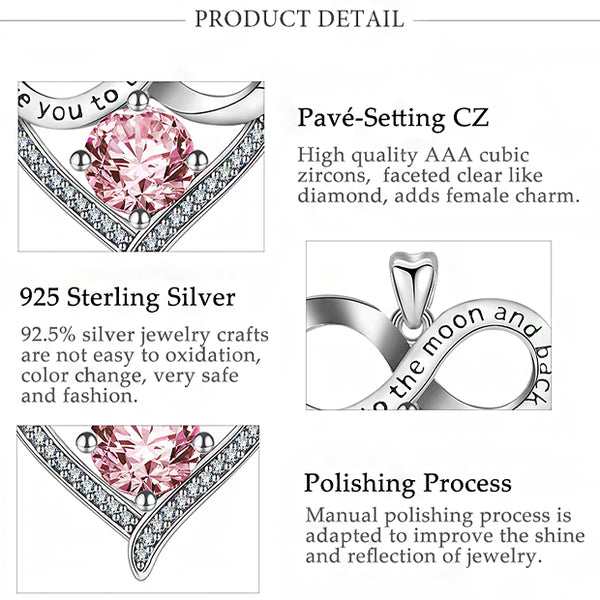 Necklace: Sterling Silver I love You Necklace