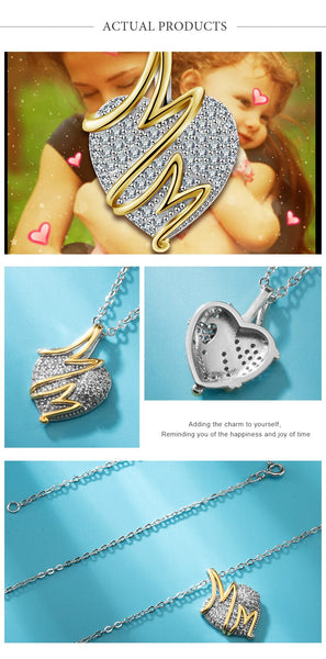 Necklace: Sterling Silver To Mother's Love Gold MoM Necklace