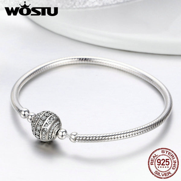 Sterling Silver Sparkling Ball Bracelet Bangles